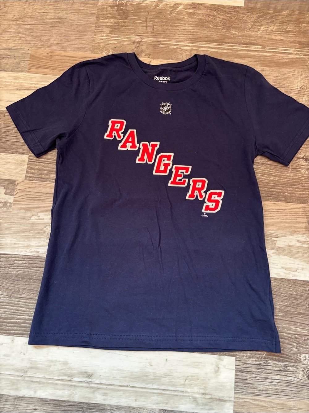 Reebok Navy and Red Rangers Short Sleeve Tee